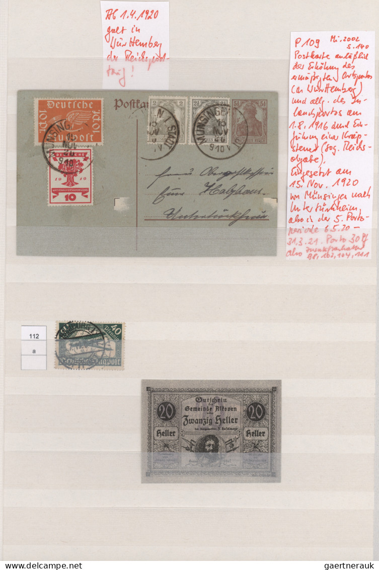 Deutsches Reich - Germania: 1875/1923, Sehr Saubere Sammlung In Zwei Einsteckbüc - Collections