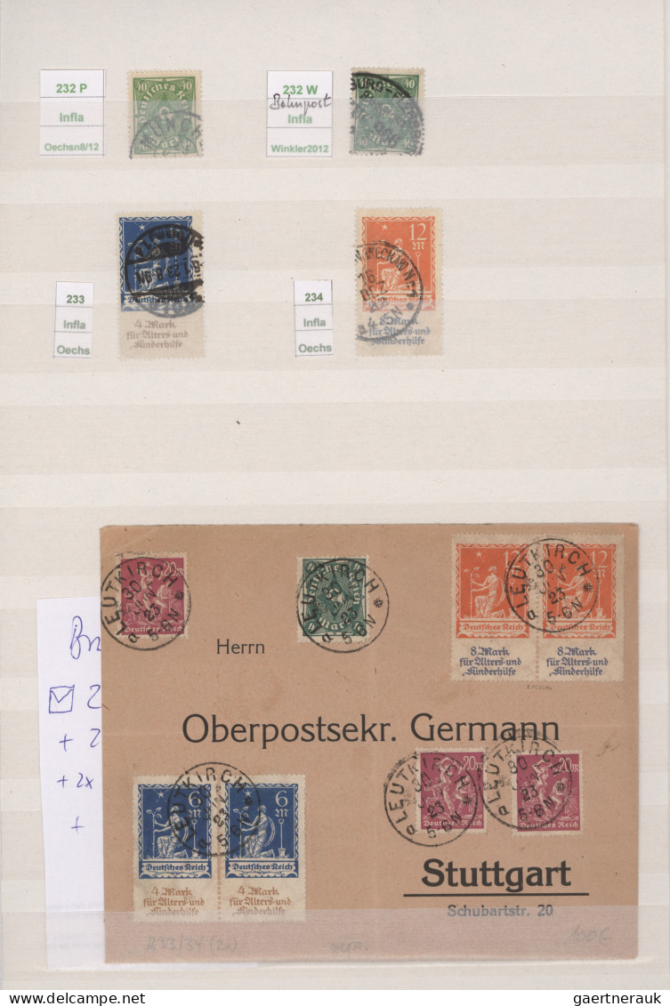 Deutsches Reich - Germania: 1875/1923, Sehr Saubere Sammlung In Zwei Einsteckbüc - Verzamelingen