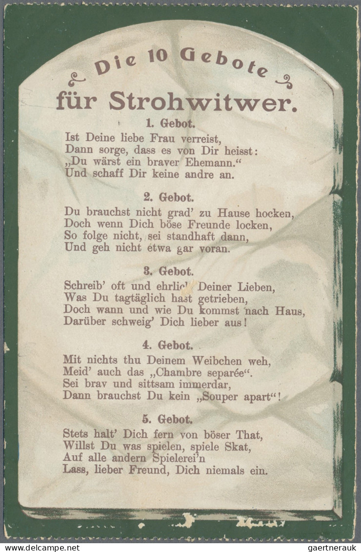 Deutsches Reich - Germania: 1902/1908, 10 Pf Germania O.Wz. Auf Dekorativer Juge - Verzamelingen