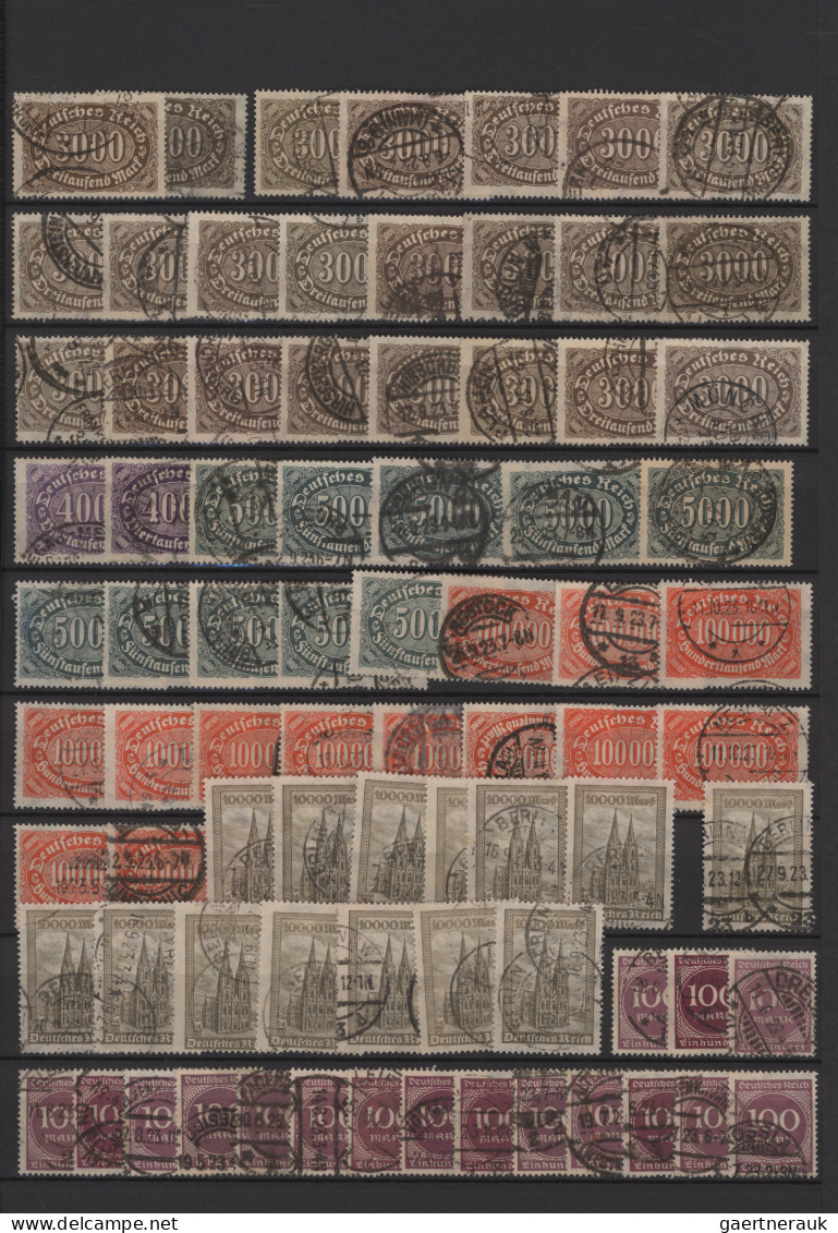 Deutsches Reich - Inflation: 1872/1945, Reichhaltiger Gestempelter Und Postfrisc - Verzamelingen