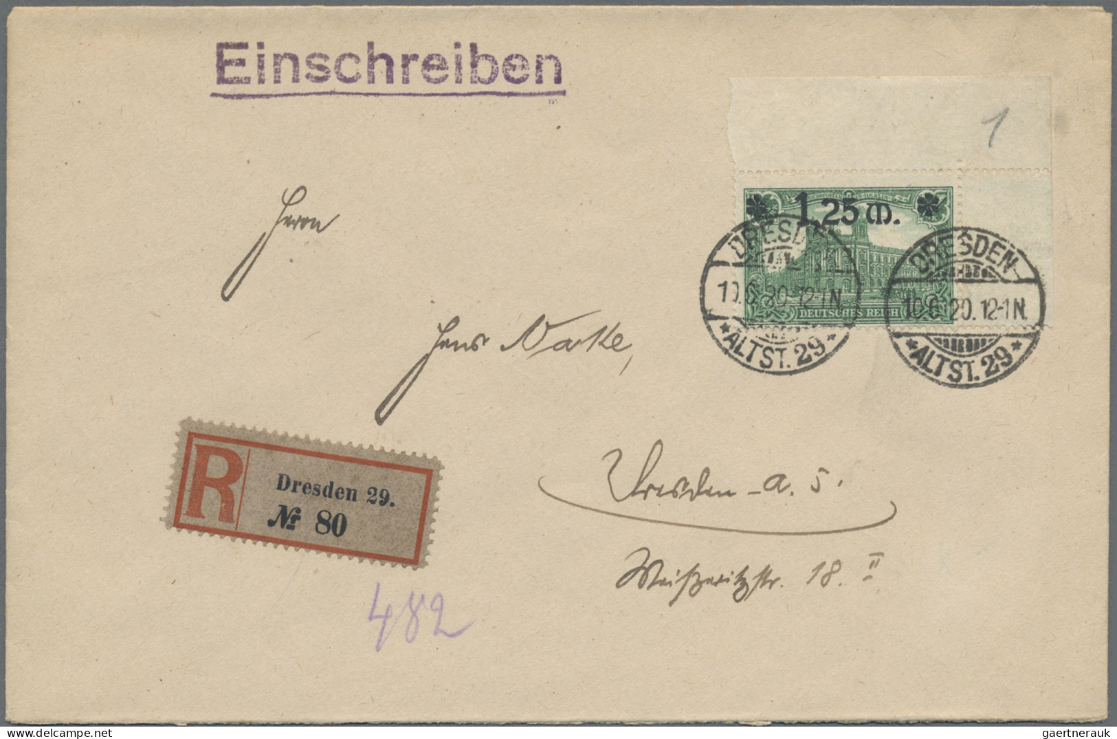 Deutsches Reich - Inflation: 1905/1923, Interessanter Belege-Querschnitt Aus Der - Collections