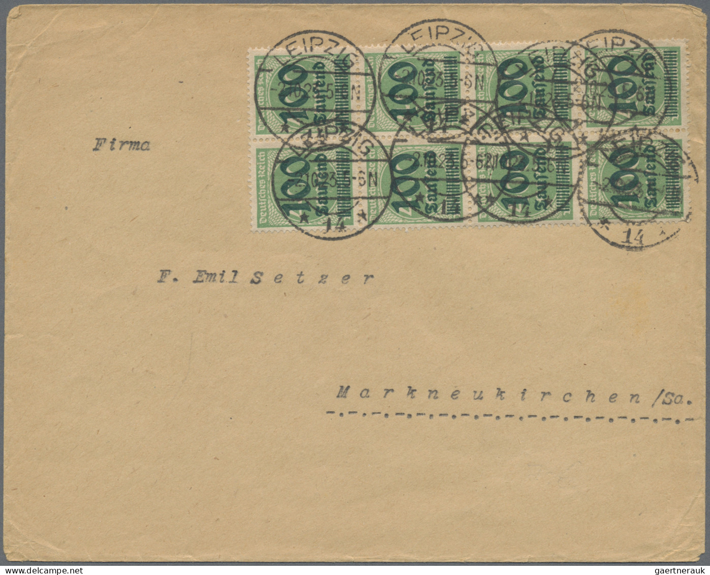 Deutsches Reich - Inflation: 1905/1923, interessanter Belege-Querschnitt aus der