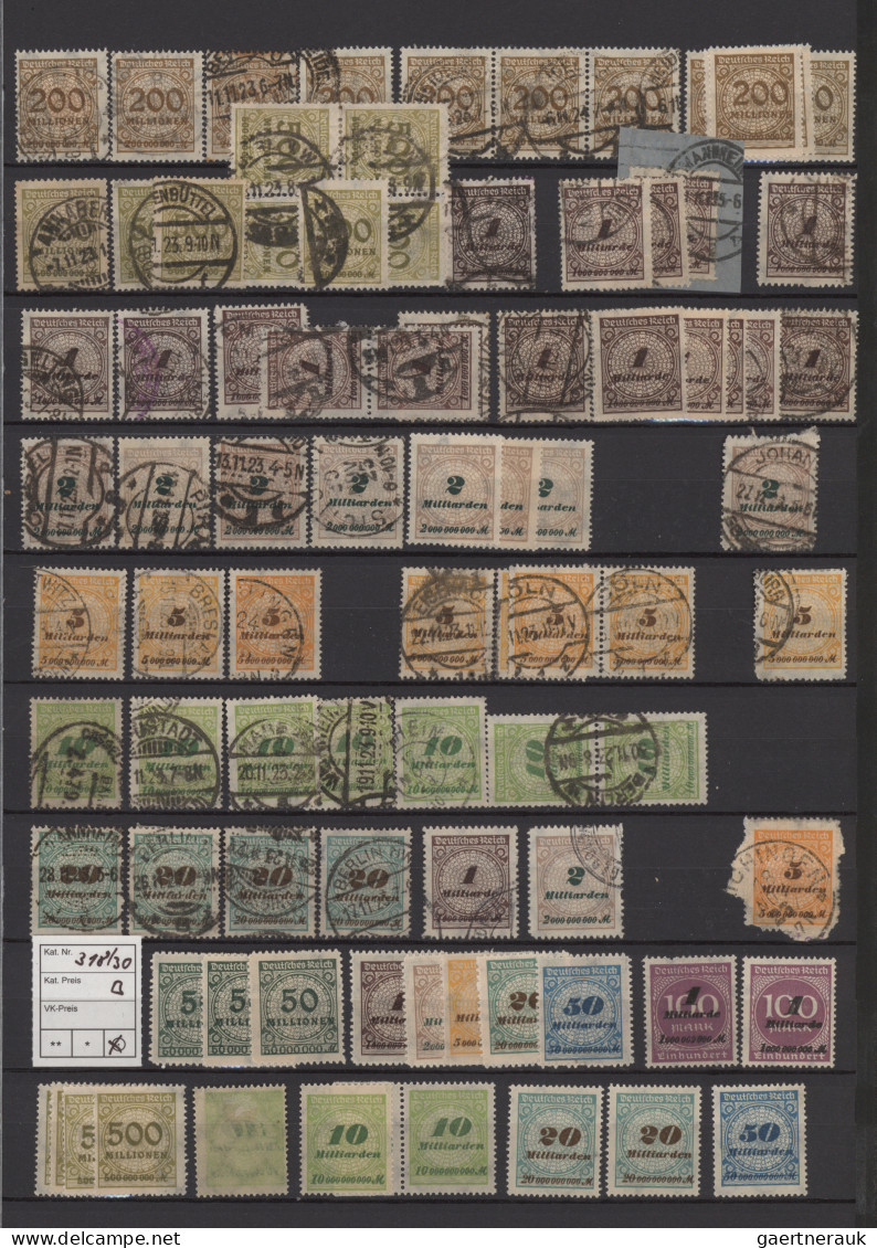 Deutsches Reich - Inflation: 1910/1940 (ca.), vielseitiger Bestand in zwei Steck