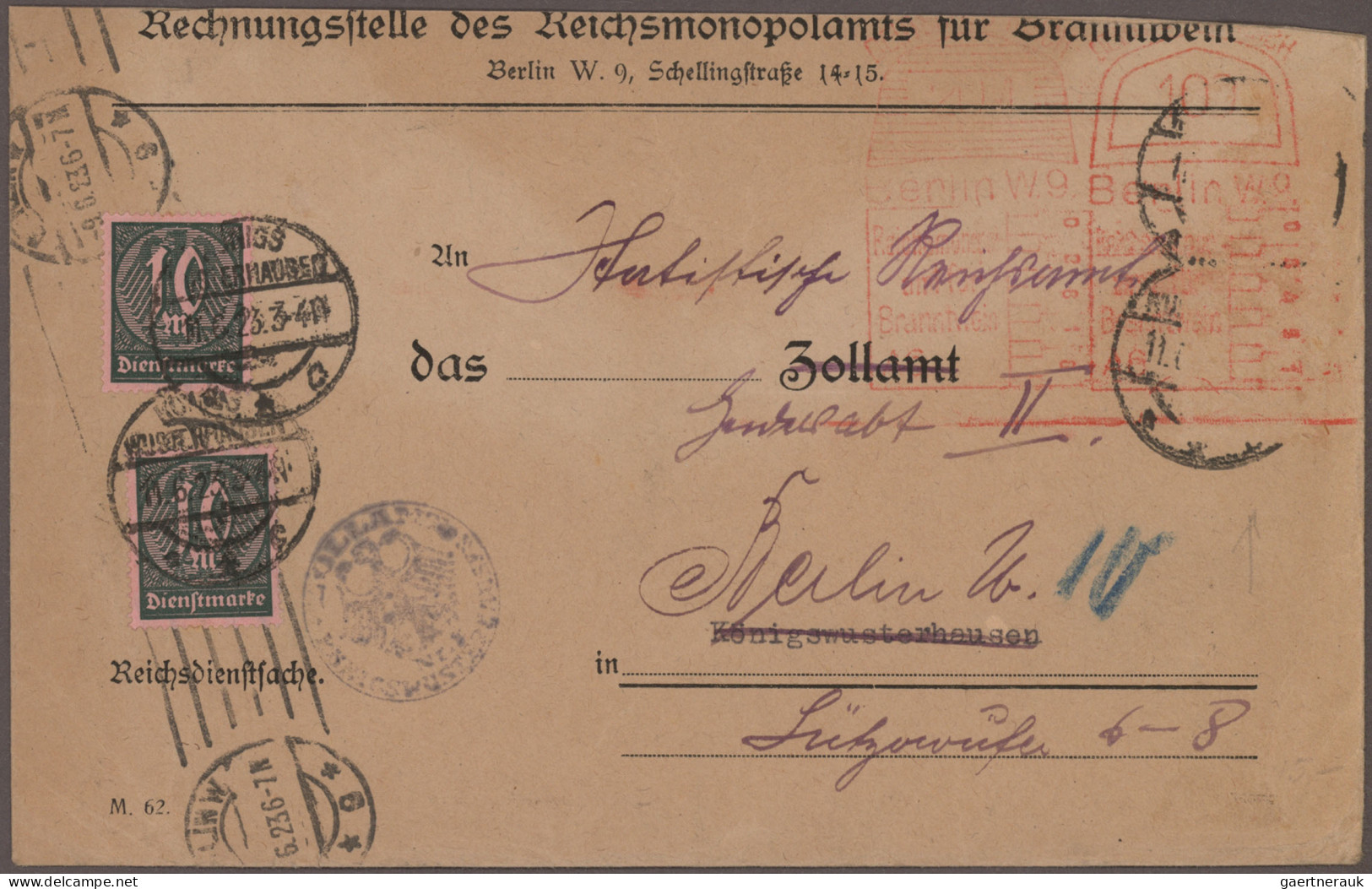 Deutsches Reich - Inflation: 1917/1923, Absenderfreistempel, Sammlung von ca. 42