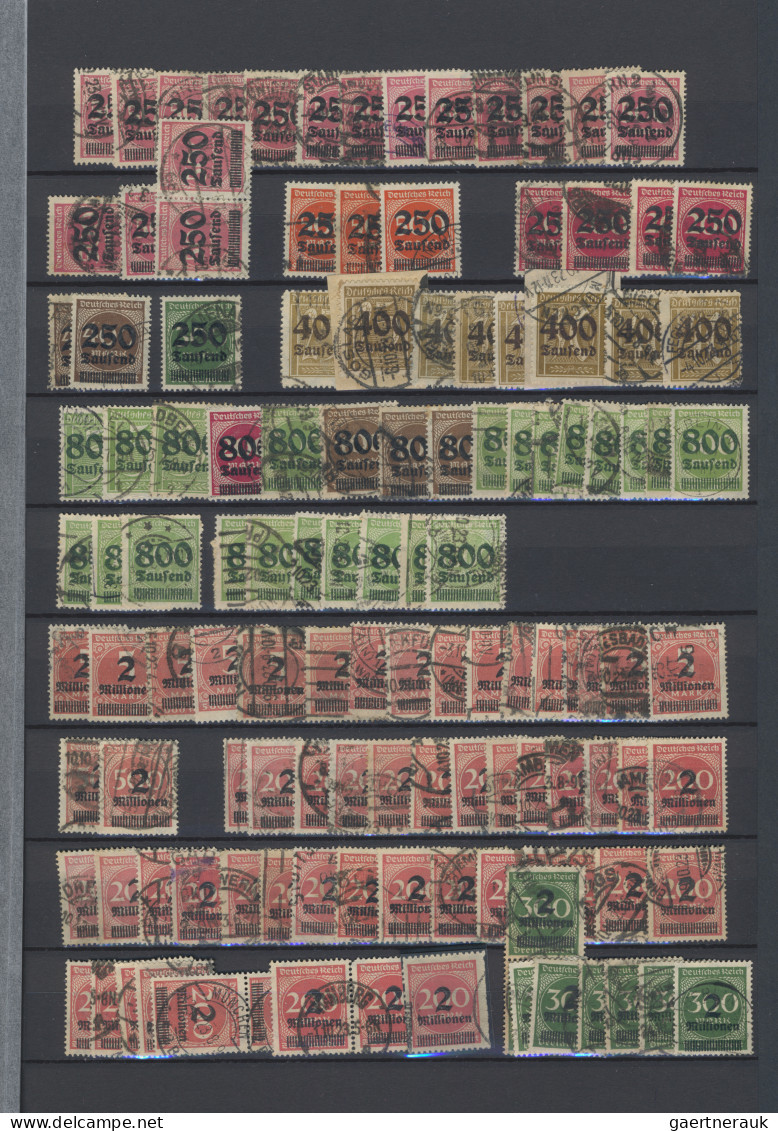 Deutsches Reich - Inflation: 1918/1923 Hunderte Von Meist Gestempelten Inflamark - Collections