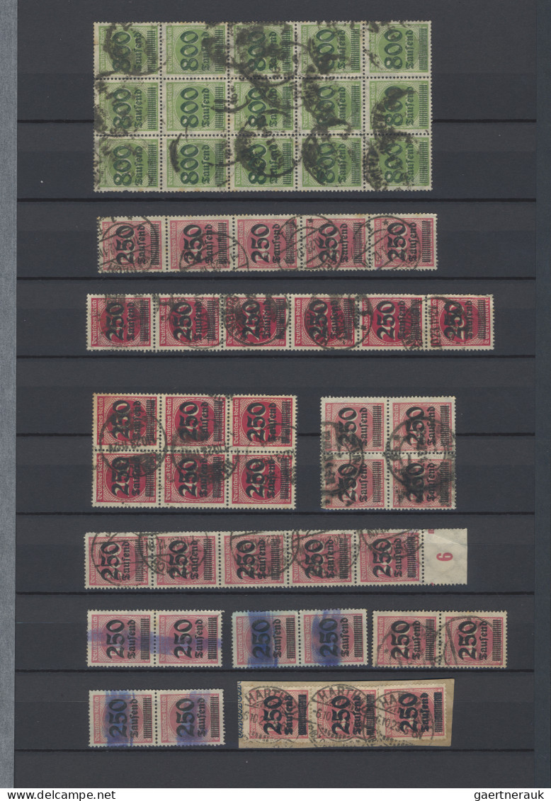 Deutsches Reich - Inflation: 1918/1923 Hunderte Von Meist Gestempelten Inflamark - Collections