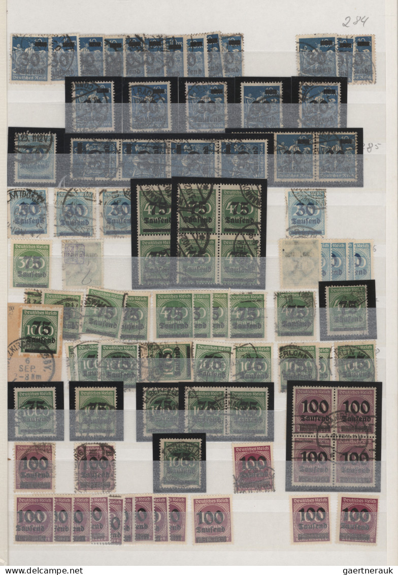 Deutsches Reich - Inflation: 1920/1923, reichhaltiger gestempelter und postfrisc