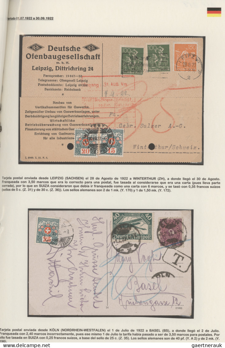 Deutsches Reich - Inflation: 1921/1923: Kollektion Von 28 Briefen, Postkarten Un - Verzamelingen