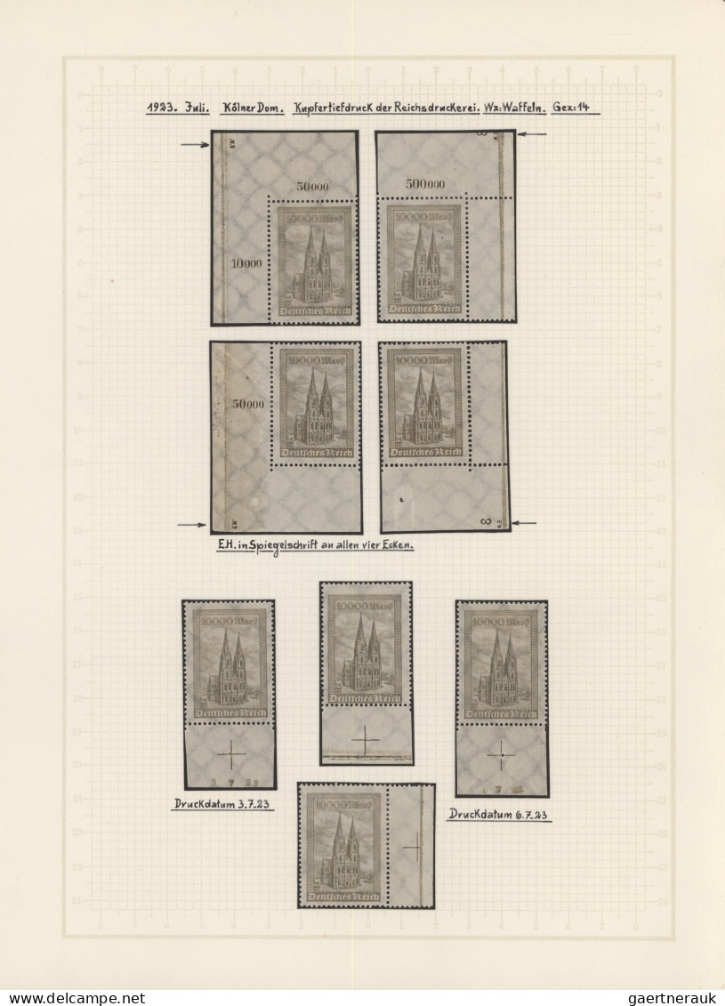 Deutsches Reich - Inflation: 1922/1923, saubere und reichhaltige, ausstellungsmä