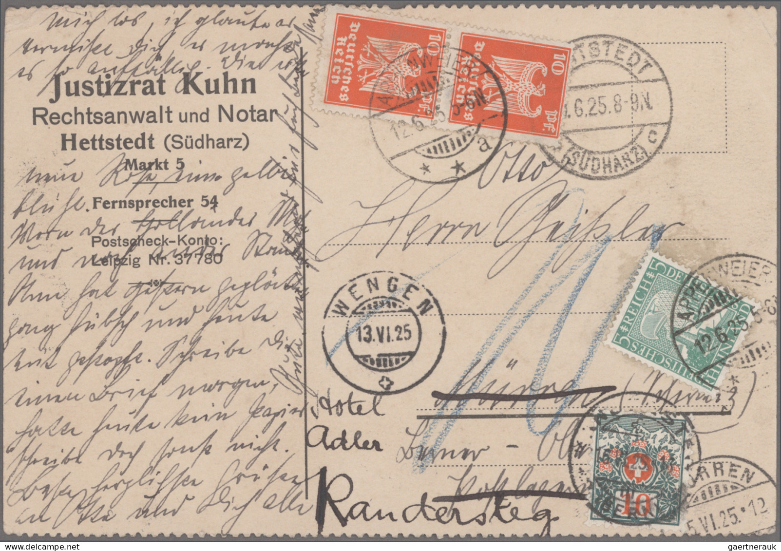 Deutsches Reich - Weimar: 1925/1926, Rheinlandfeier, Außergewöhnliche Spezialsam - Collections