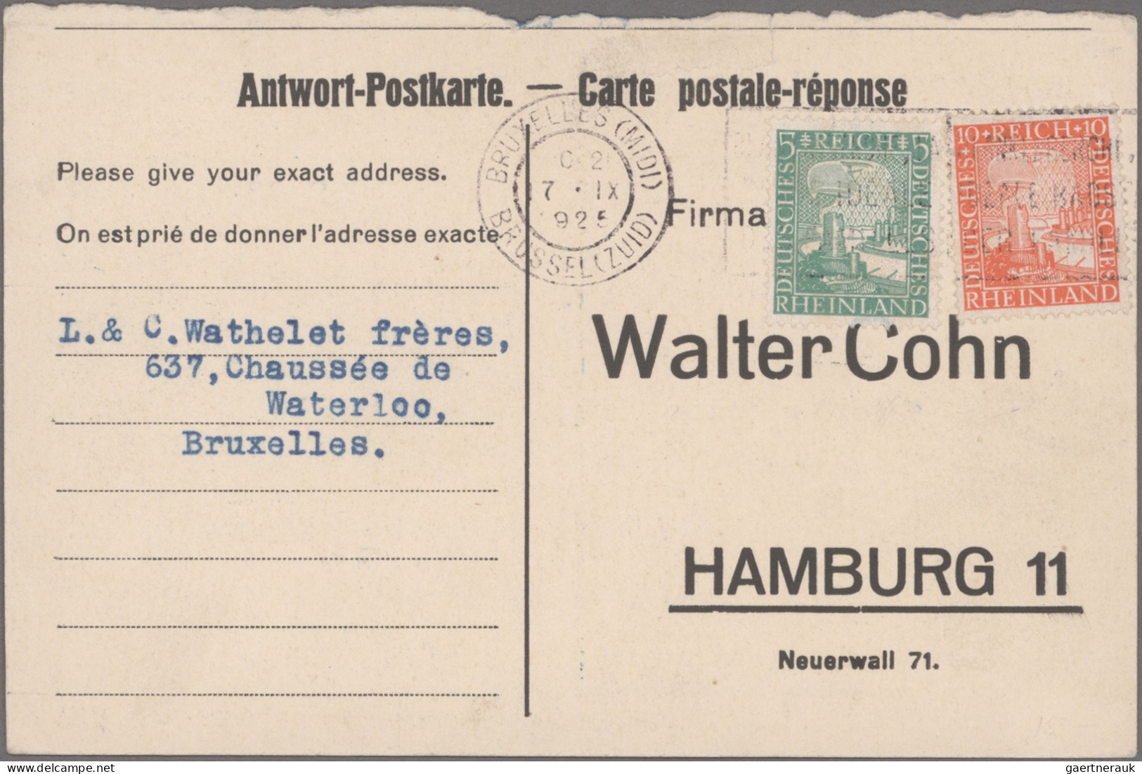 Deutsches Reich - Weimar: 1925/1926, Rheinlandfeier, Außergewöhnliche Spezialsam - Colecciones