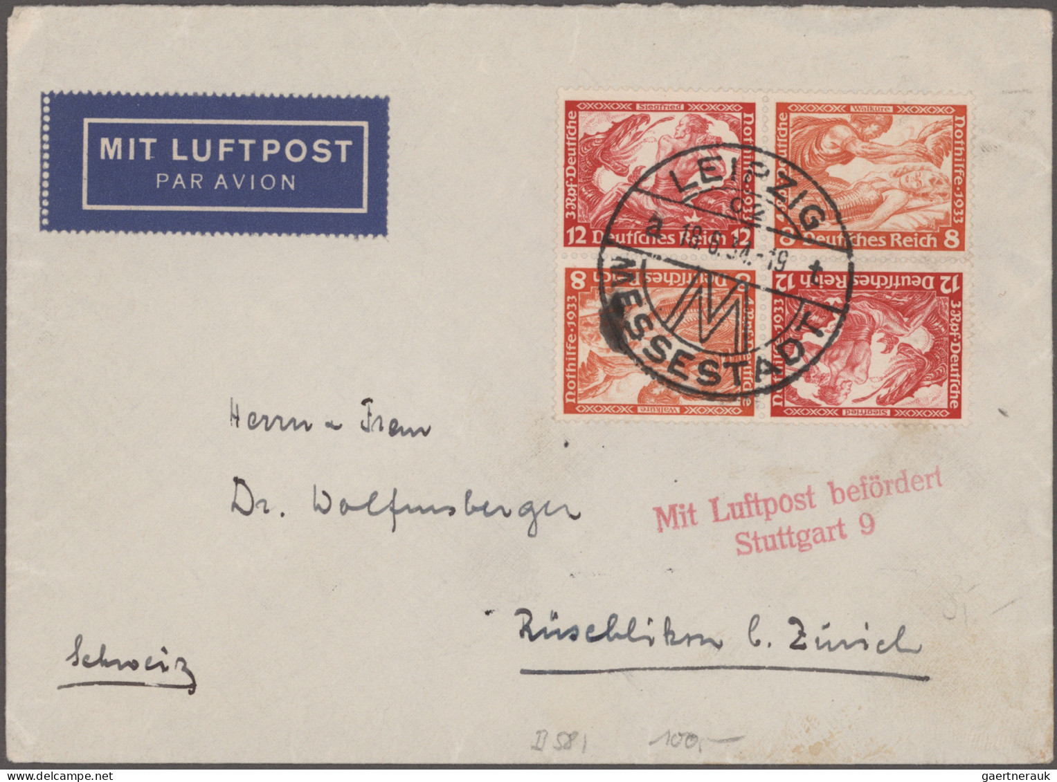 Deutsches Reich - 3. Reich: 1933, Wagner, Saubere Partie Von Zwölf Briefen Mit A - Briefe U. Dokumente