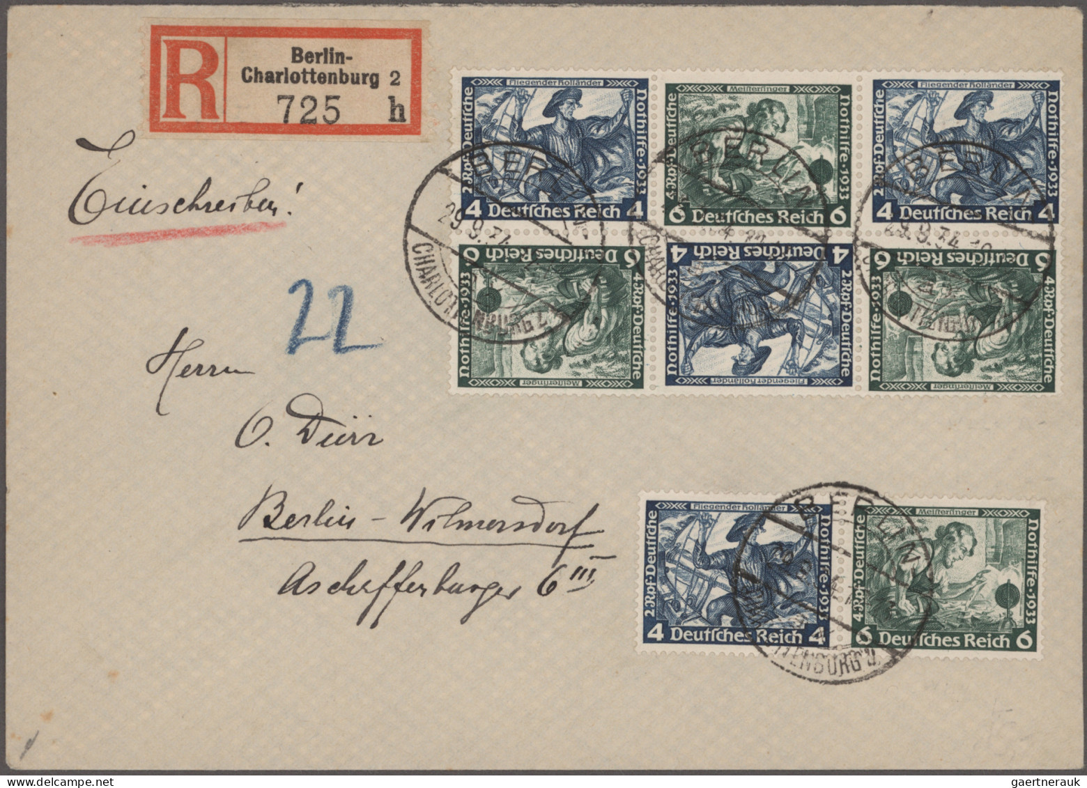 Deutsches Reich - 3. Reich: 1933, Wagner, Saubere Partie Von Zwölf Briefen Mit A - Cartas & Documentos