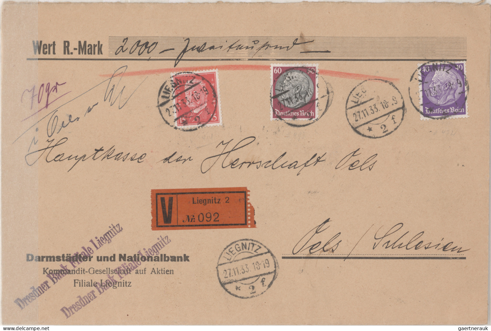 Deutsches Reich - 3. Reich: 1933/1937, Dauerserie Hindenburg, Nette Spezialparti - Lettres & Documents