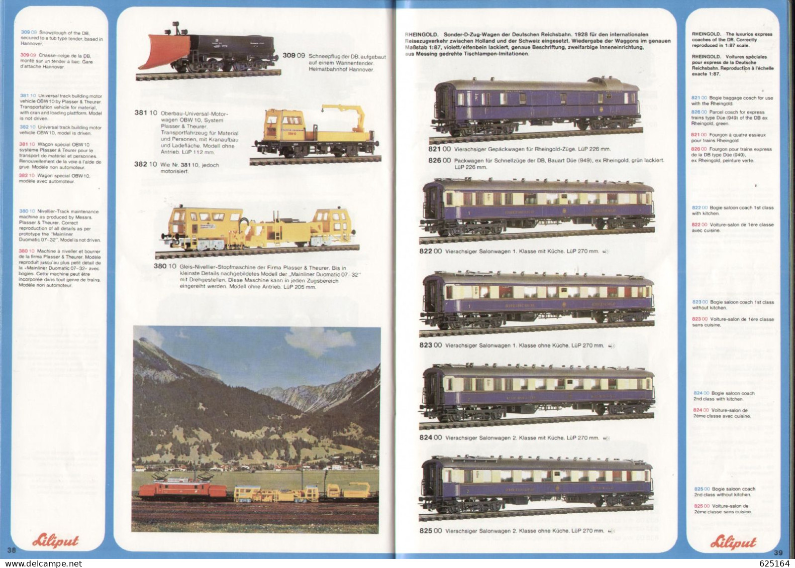 Catalogue LILIPUT 1977 Katalog Spur HO & HOe  30 Jahre Liliput - En Allemand, Anglais Et Français - Allemand