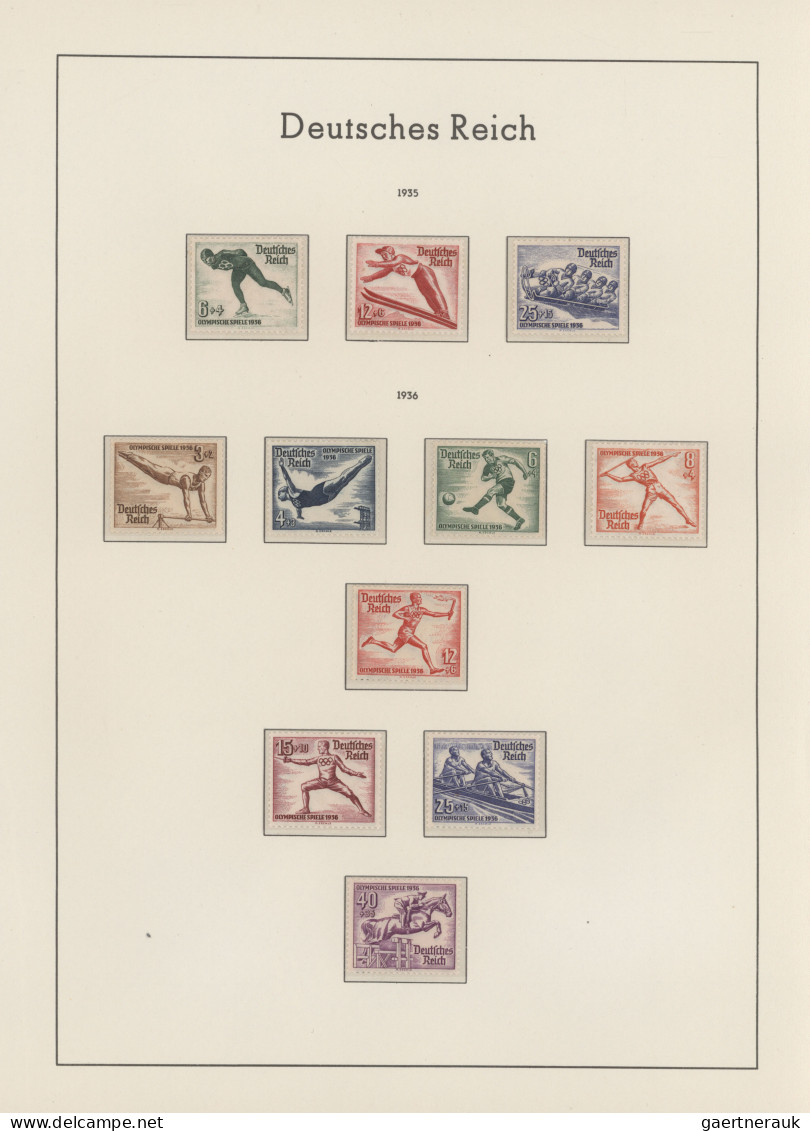 Deutsches Reich - 3. Reich: 1933/1945, Sammlung Im Vordruck, Dabei Block 2 Und B - Unused Stamps