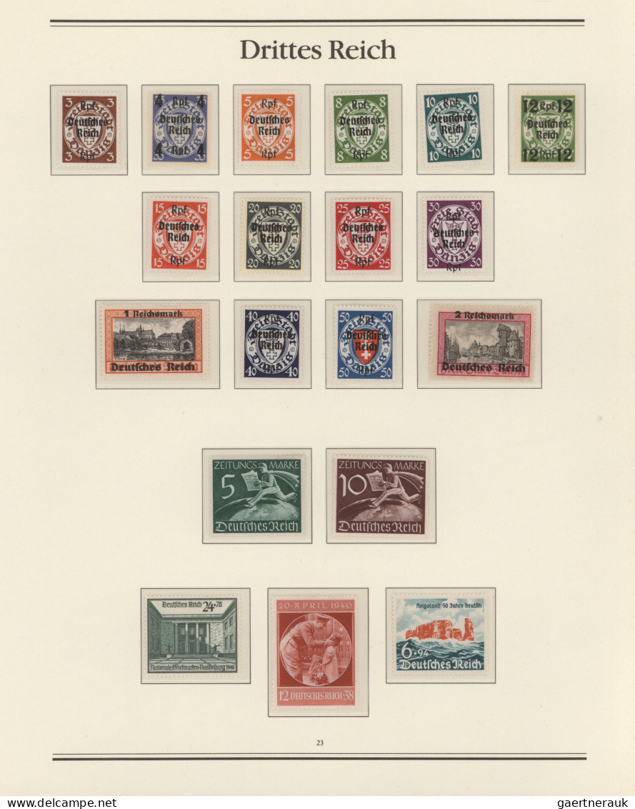 Deutsches Reich - 3. Reich: 1933/1945, Über Weite Strecken Komplette Und Fast Im - Unused Stamps