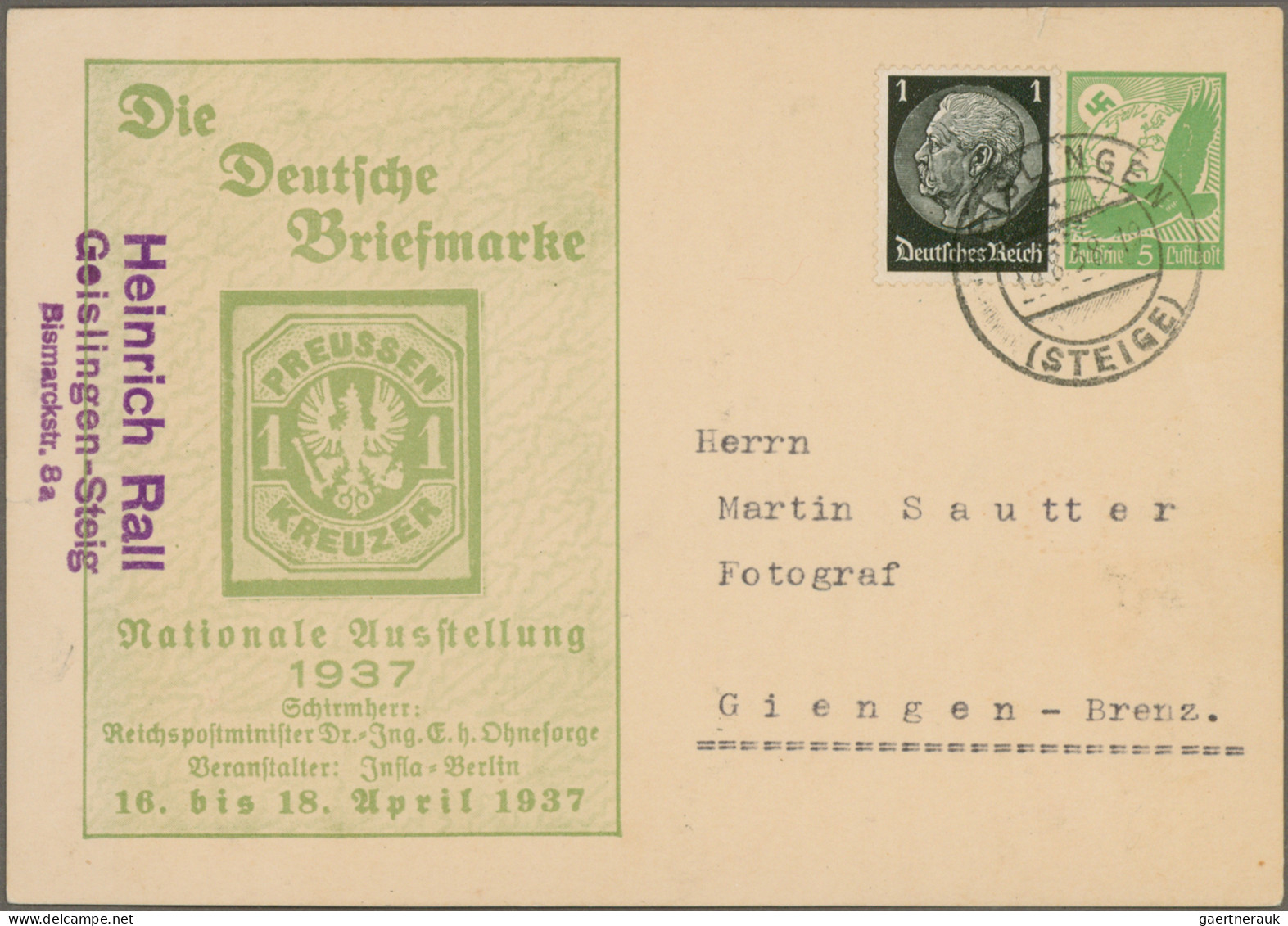 Deutsches Reich - 3. Reich: 1934/1944, vielseitige Partie von ca. 242 Briefen un