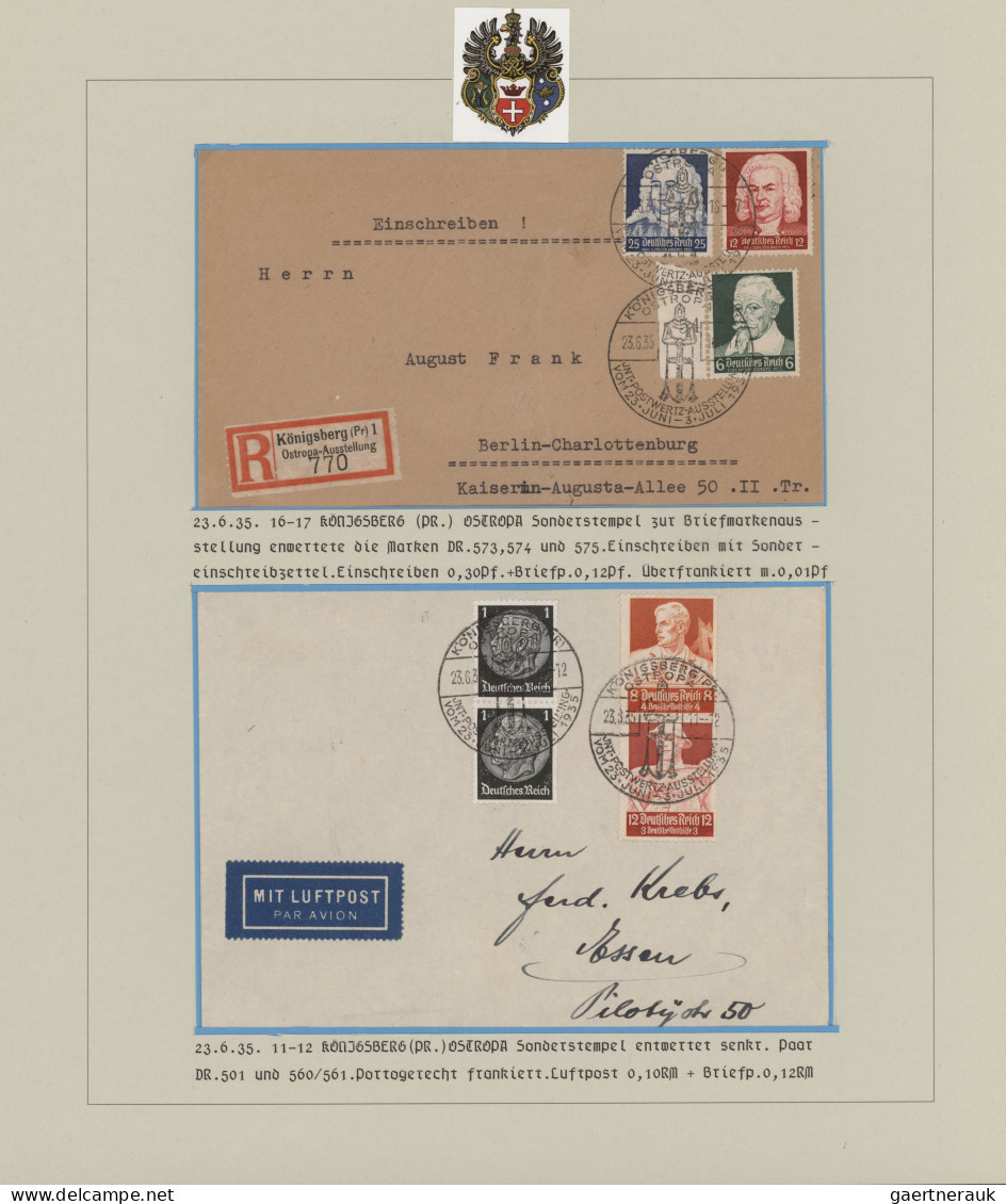 Deutsches Reich - 3. Reich: 1935, OSTROPA, aussagefähige Spezial-Sammlung von 36