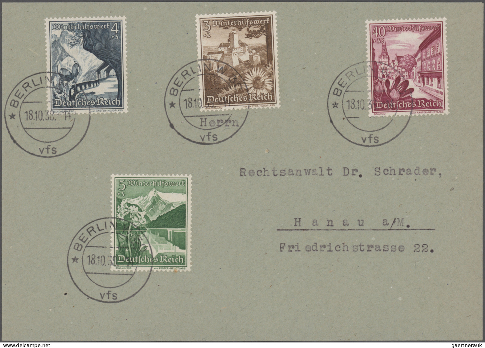 Deutsches Reich - 3. Reich: 1936/1944, Sammlung Von Ca. 89 Belegen Mit Insbesond - Briefe U. Dokumente