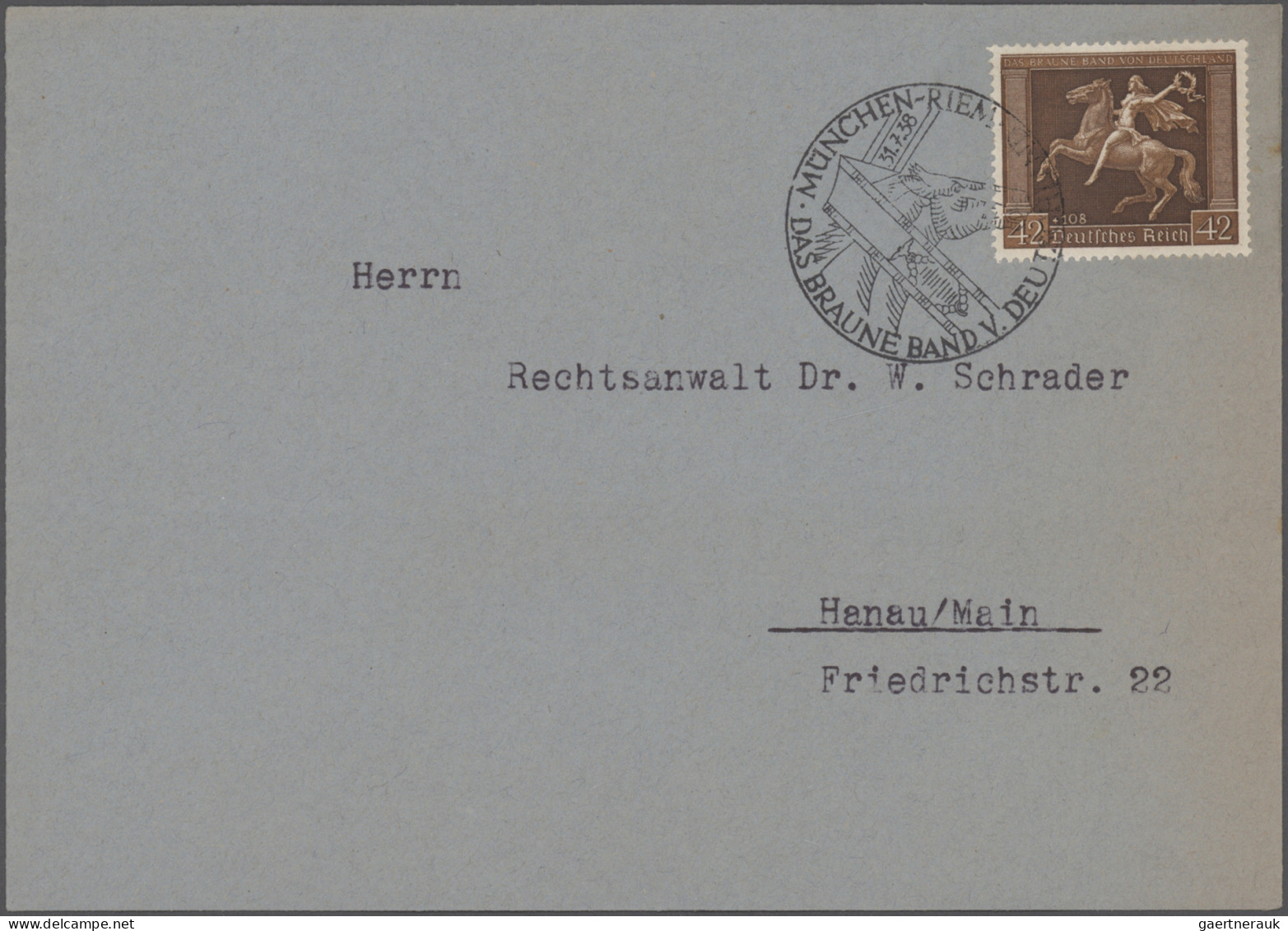 Deutsches Reich - 3. Reich: 1936/1944, Sammlung von ca. 89 Belegen mit insbesond