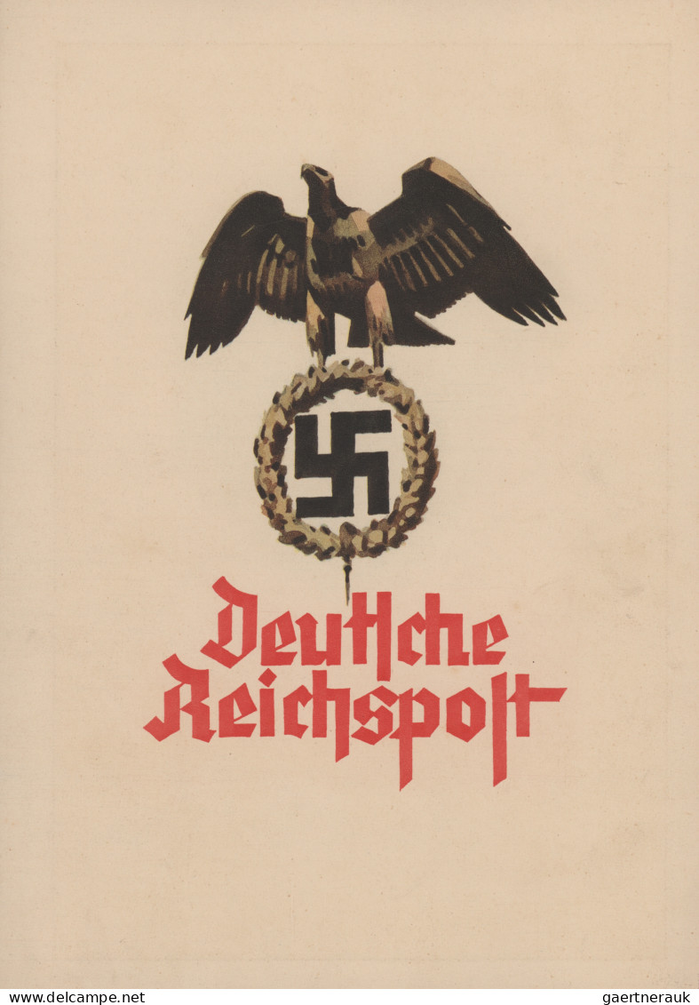 Deutsches Reich - 3. Reich: 1937/1939, Zwei Schmuckblatttelegramme: "Hitler Grüß - Autres & Non Classés