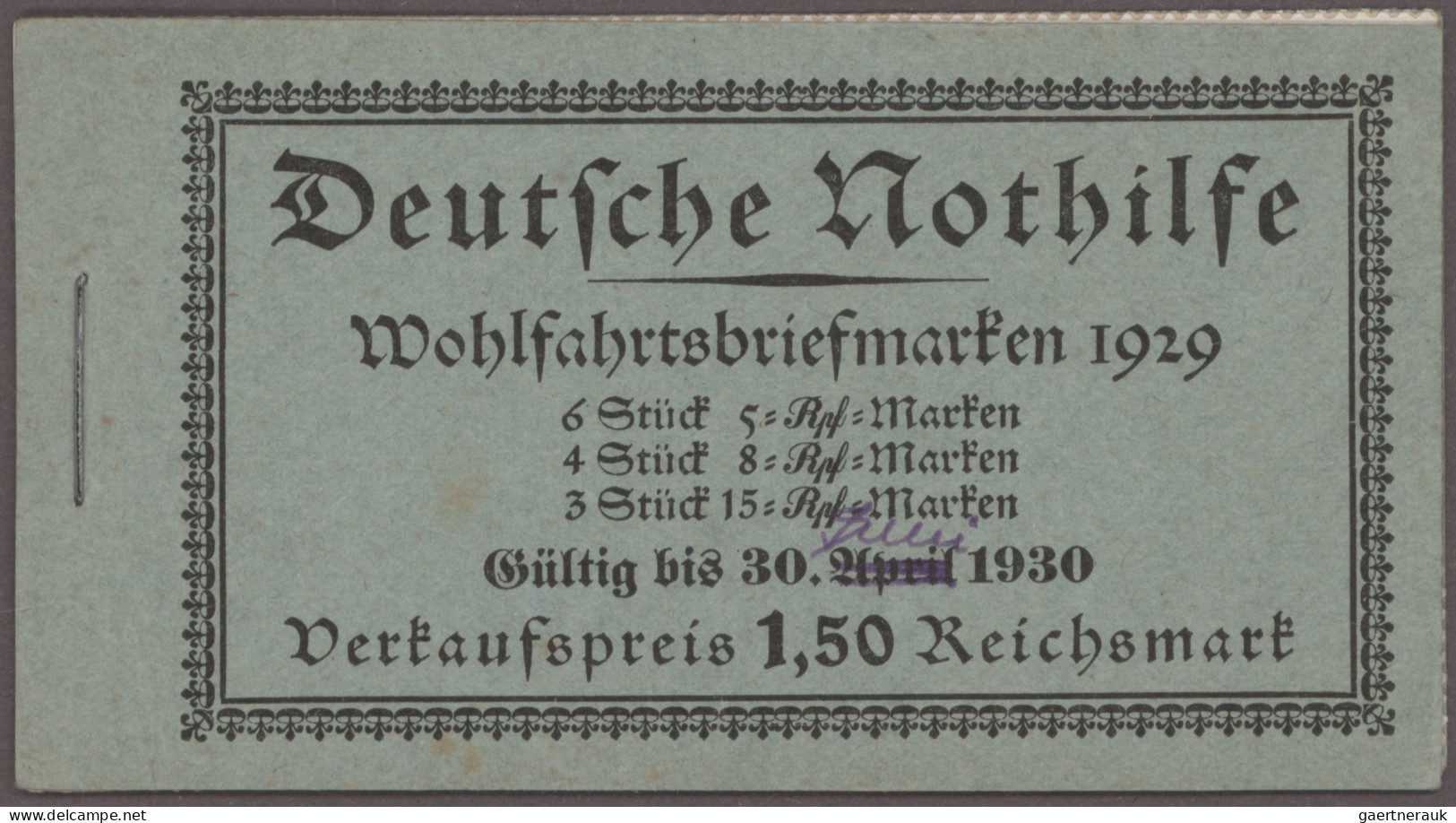 Deutsches Reich - Markenheftchen: 1916/1941, Kleine Sammlung An Markenheften Ab - Cuadernillos