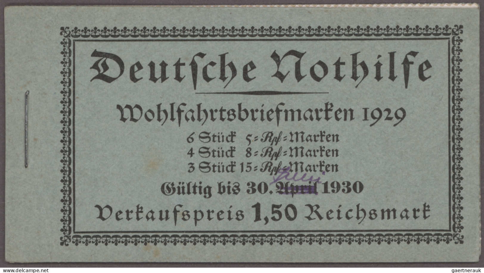 Deutsches Reich - Markenheftchen: 1916/1941, Kleine Sammlung An Markenheften Ab - Carnets