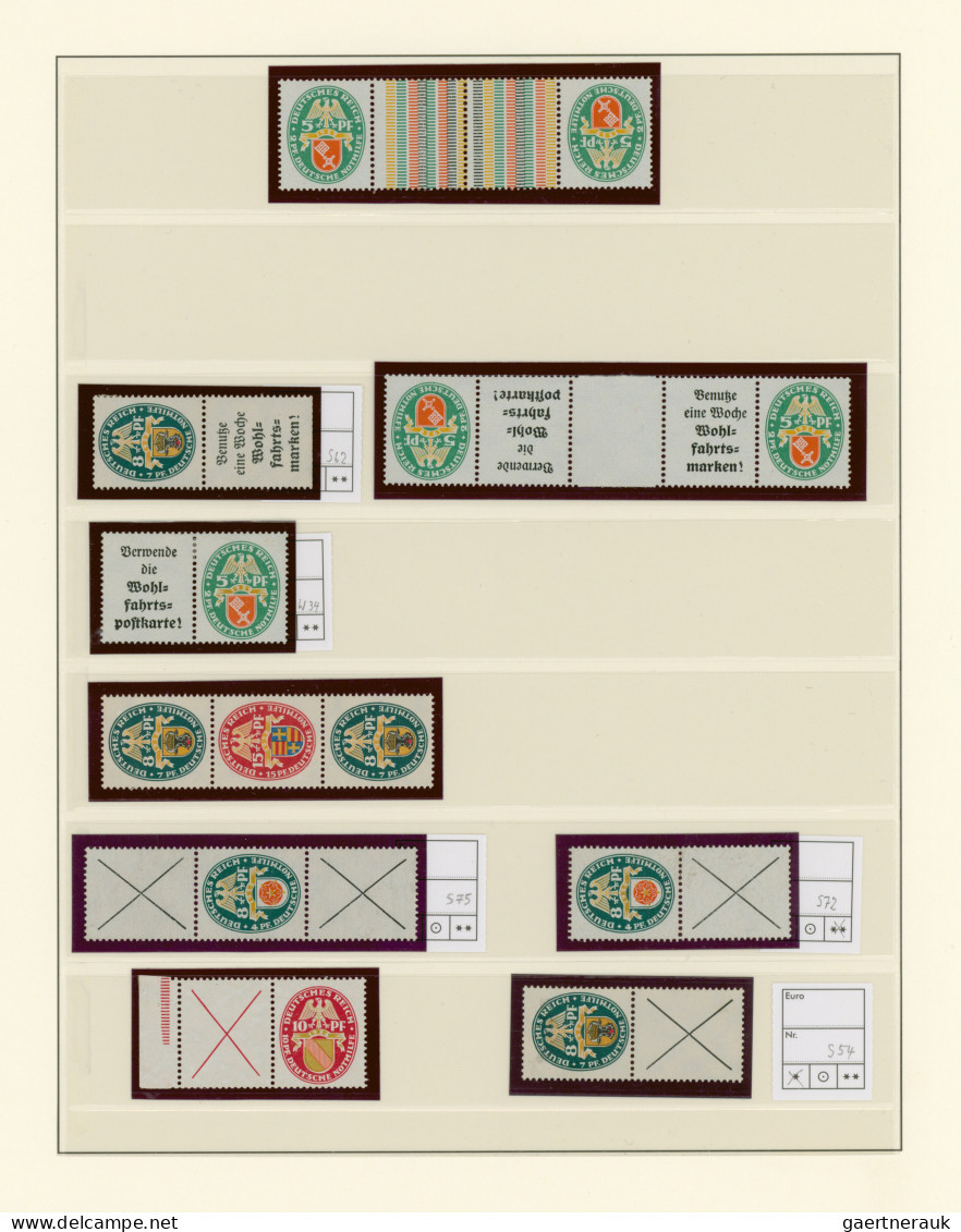 Deutsches Reich - Zusammendrucke: 1913/1941, Umfangreiche Postfrische/ungebrauch - Se-Tenant