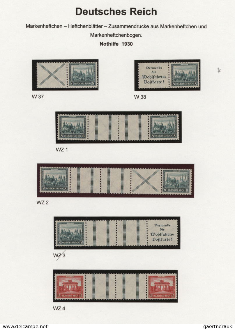 Deutsches Reich - Zusammendrucke: 1925/1932, Heftchenblätter Und Zusammendrucke - Se-Tenant