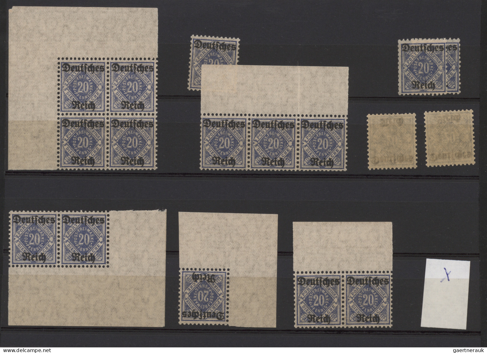 Deutsches Reich - Dienstmarken: 1903/1942, Umfangreicher, überwiegend Postfrisch - Service