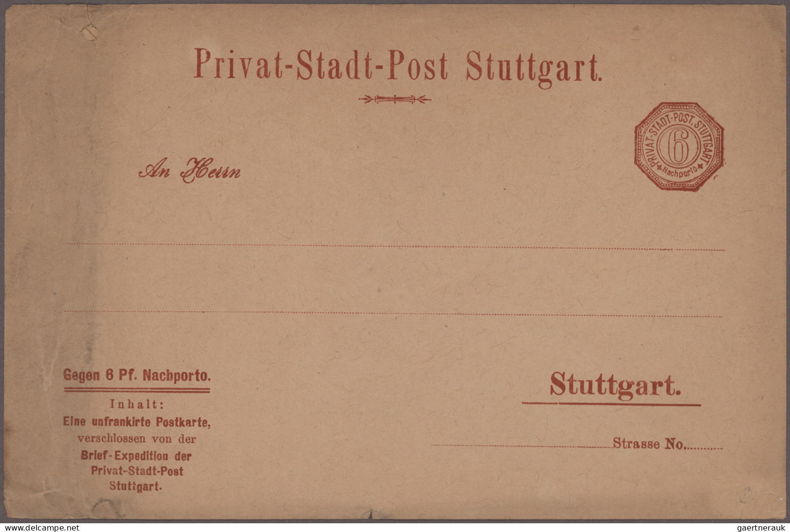 Deutsches Reich - Privatpost (Stadtpost): 1800/1900 (ca.), Partie von ca. 84 Bel