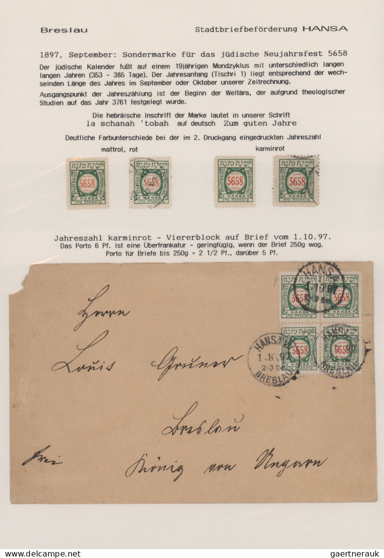Deutsches Reich - Privatpost (Stadtpost): 1867/1906, BRESLAU, saubere sehr umfan