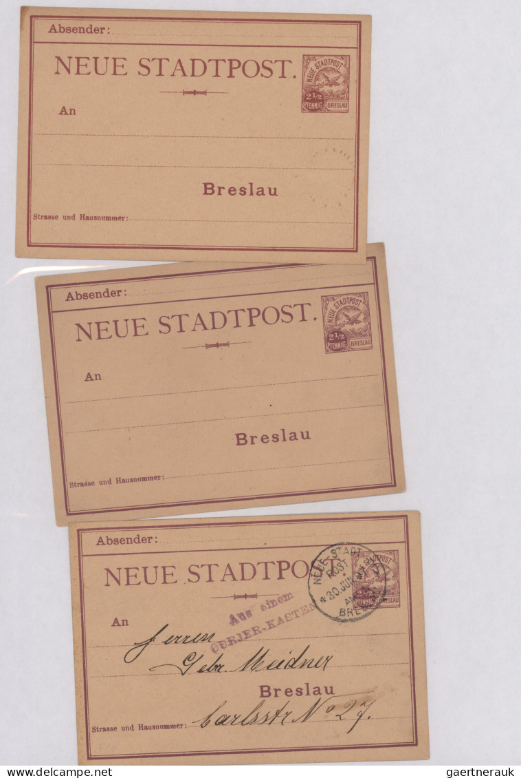 Deutsches Reich - Privatpost (Stadtpost): 1867/1906, BRESLAU, saubere sehr umfan