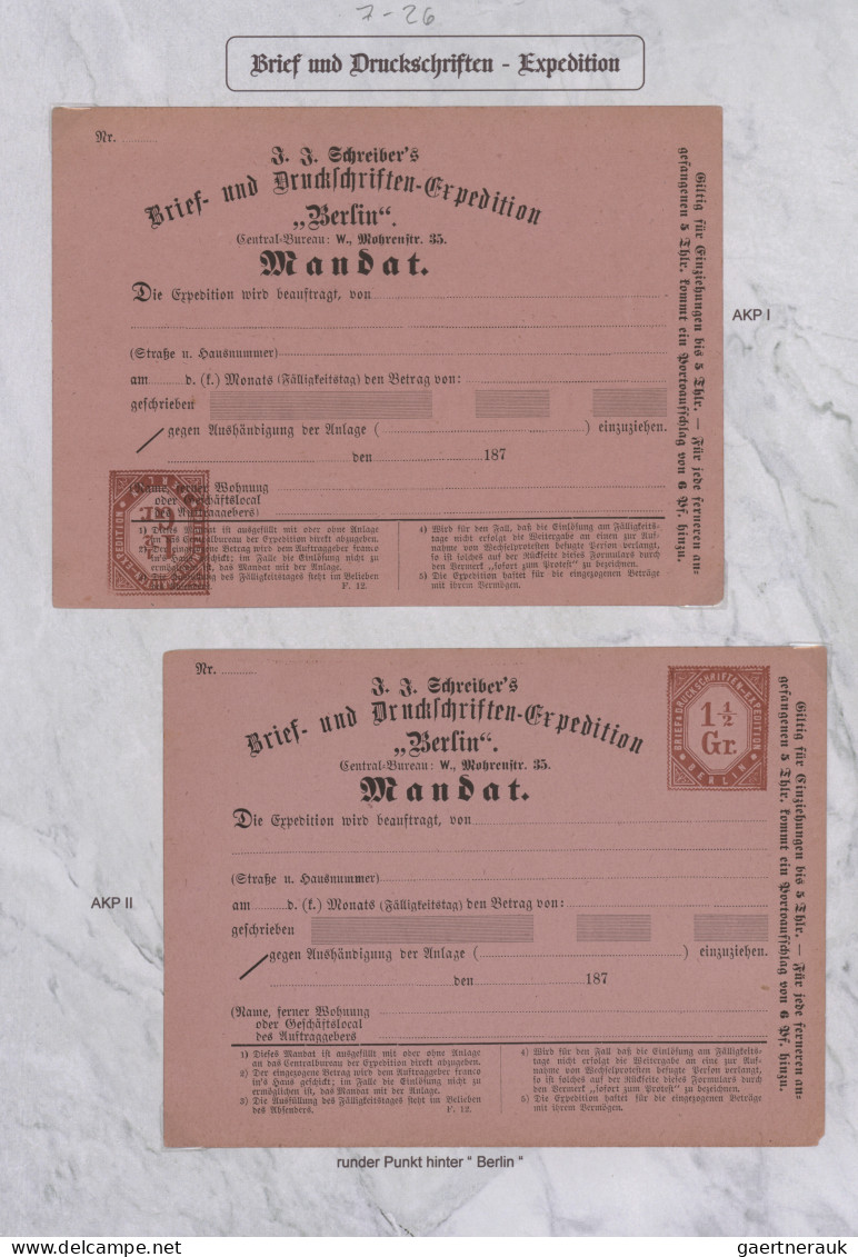 Deutsches Reich - Privatpost (Stadtpost): 1873/1874 "Berlin-Privatpost "A" Brief