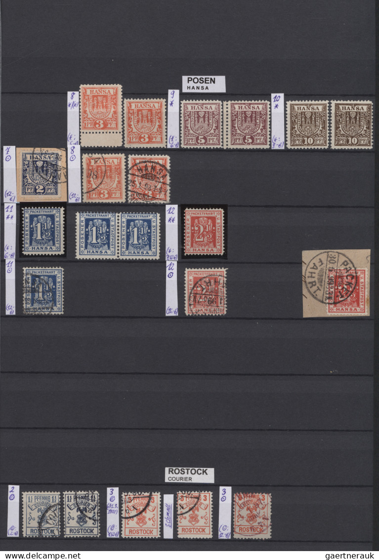 Deutsches Reich - Privatpost (Stadtpost): 1873/1900 ca., reichhaltige Sammlung m