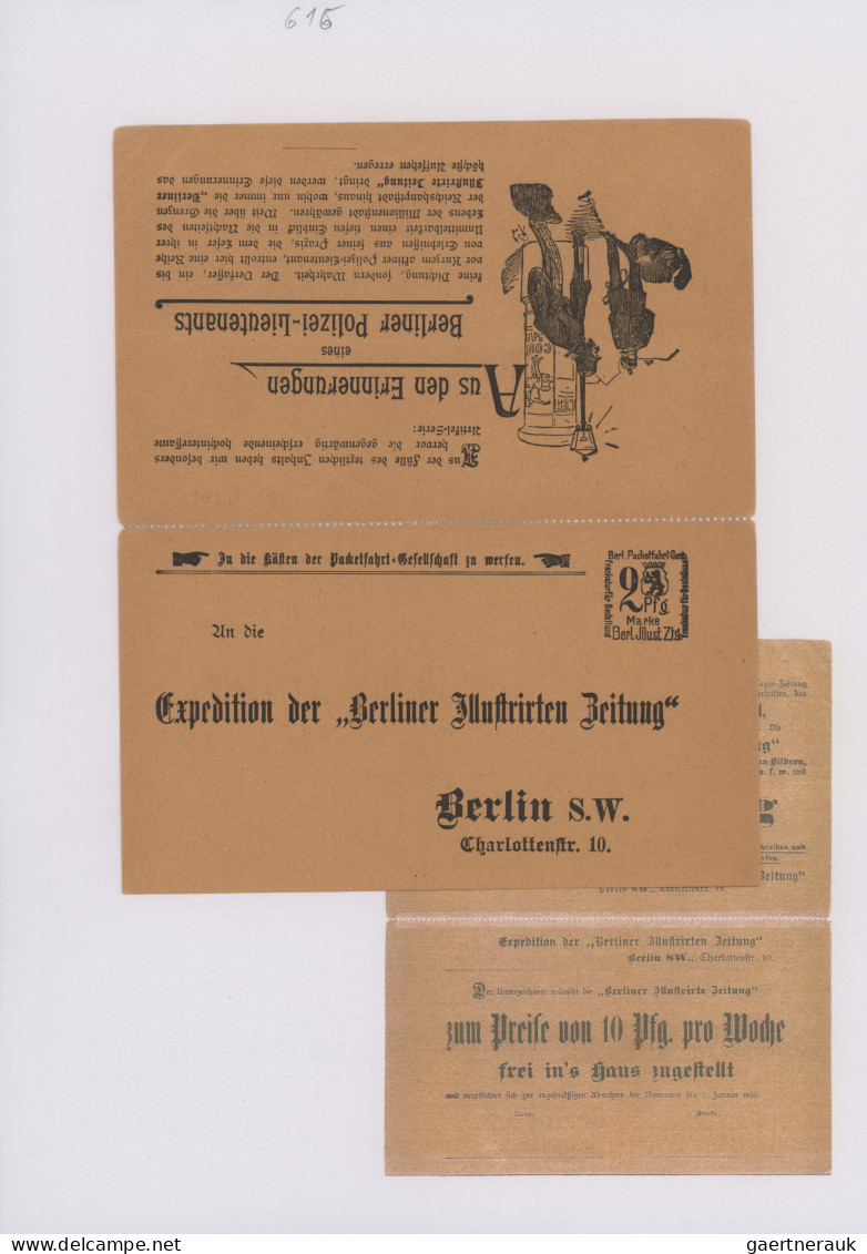 Deutsches Reich - Privatpost (Stadtpost): 1884/1929 "Berliner Paketfahrt": Umfan