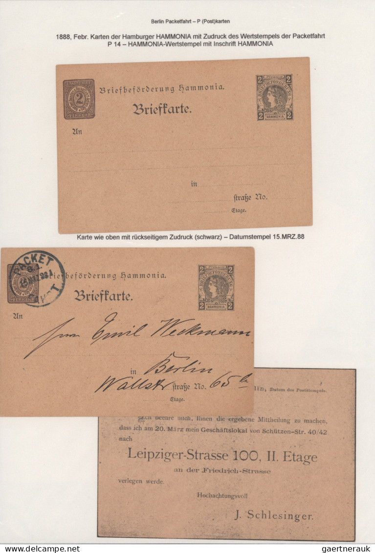 Deutsches Reich - Privatpost (Stadtpost): 1884/1929 "Berliner Paketfahrt": Umfan