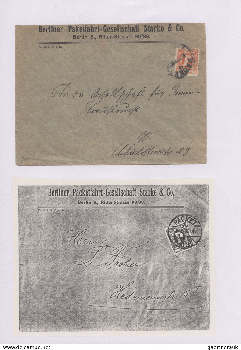 Deutsches Reich - Privatpost (Stadtpost): 1884/1929 "Berliner Paketfahrt": Umfan