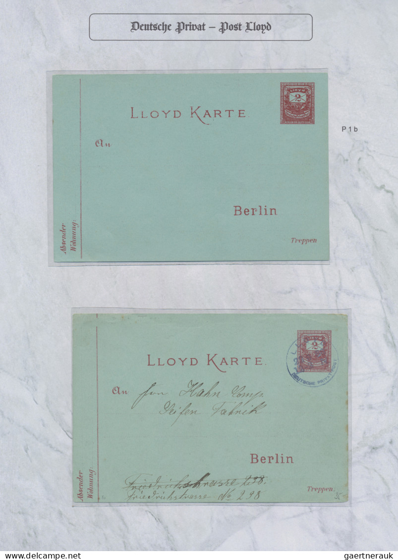 Deutsches Reich - Privatpost (Stadtpost): 1886/1887 "Berlin-Privatpost "E" LLOYD - Private & Lokale Post