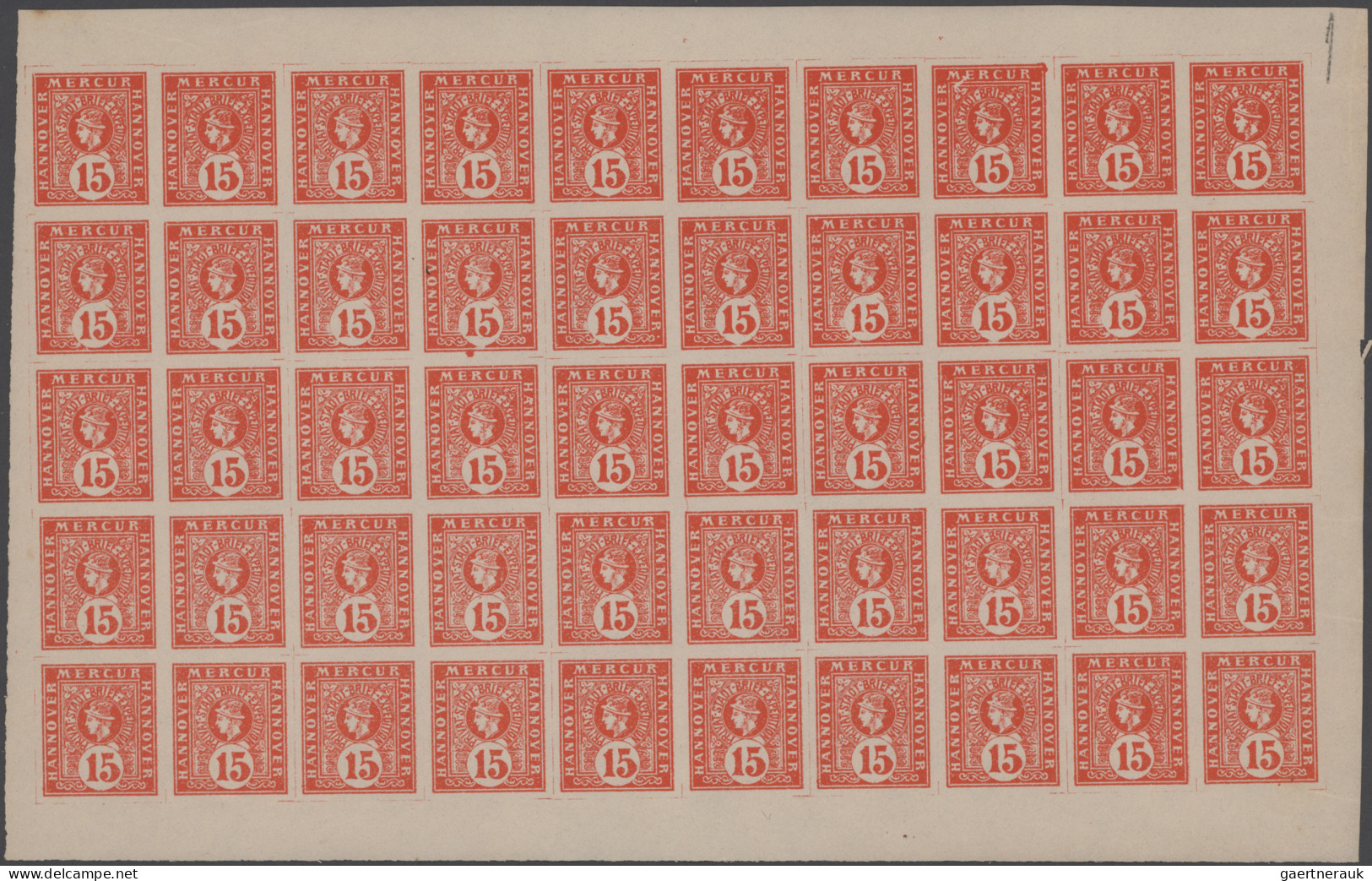 Deutsches Reich - Privatpost (Stadtpost): 1886/1888. Posten Mit MERCUR - HANNOVE - Private & Local Mails