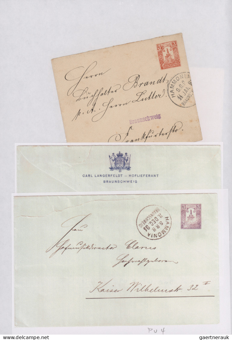 Deutsches Reich - Privatpost (Stadtpost): 1886/1897, BRAUNSCHWEIG, saubere umfan