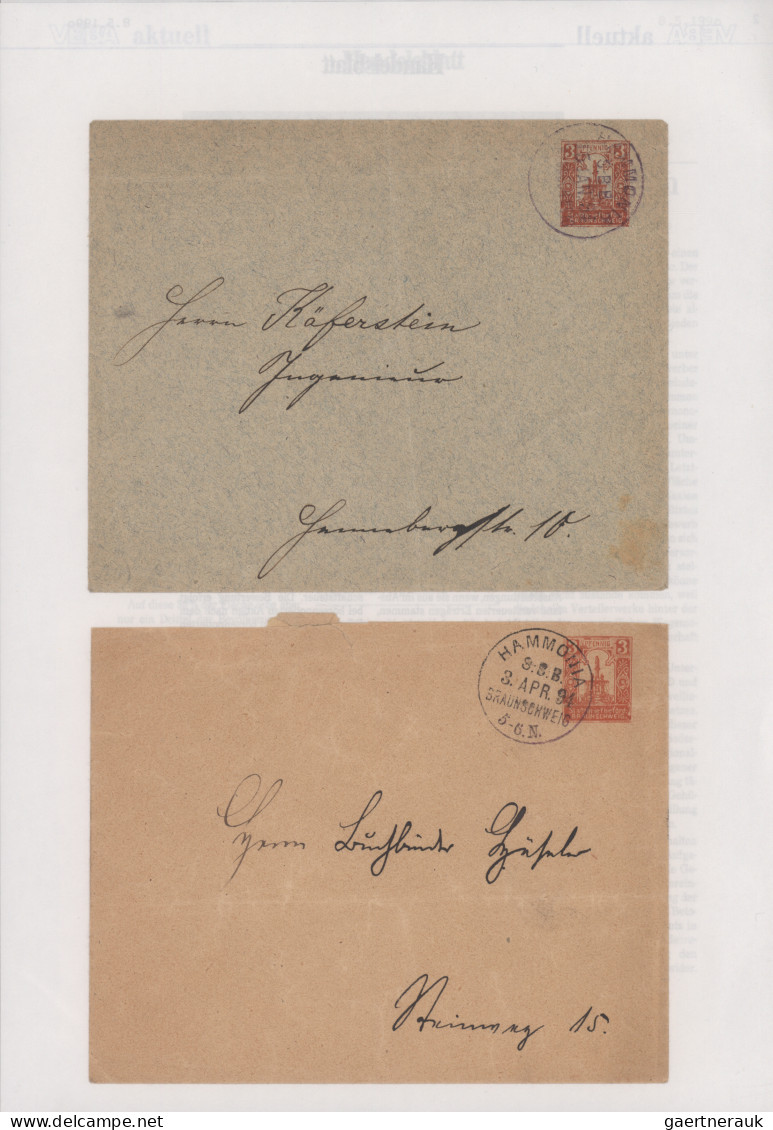 Deutsches Reich - Privatpost (Stadtpost): 1886/1897, BRAUNSCHWEIG, saubere umfan