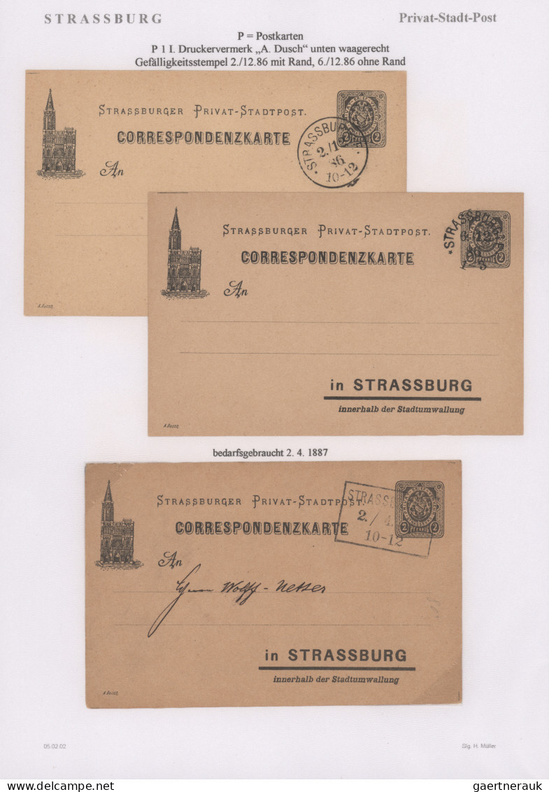 Deutsches Reich - Privatpost (Stadtpost): 1886/1898, STRASSBURG/Privat-Brief-Ver - Private & Local Mails