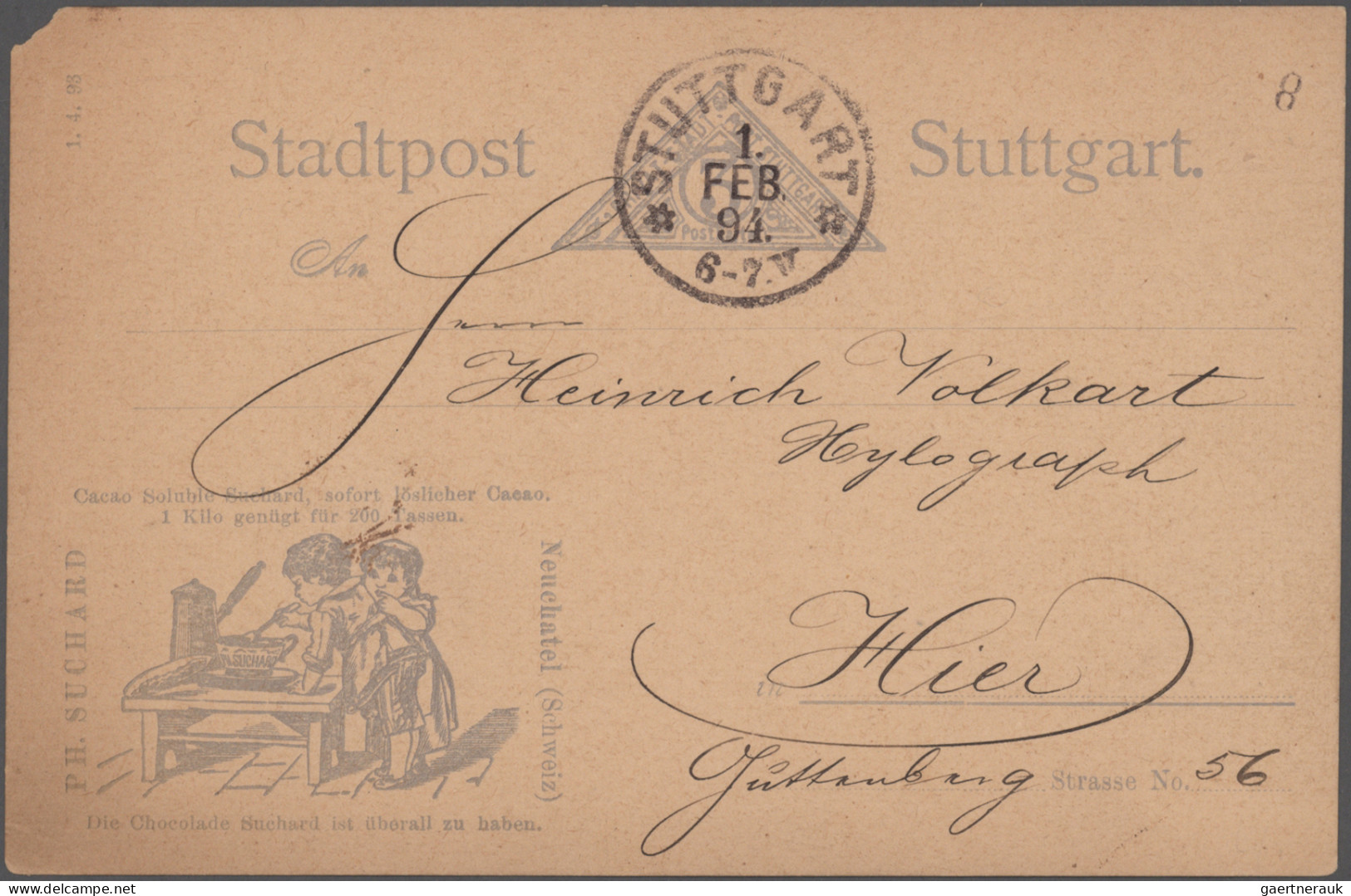 Deutsches Reich - Privatpost (Stadtpost): 1886/1898, STUTTGART, Saubere Umfangre - Private & Local Mails