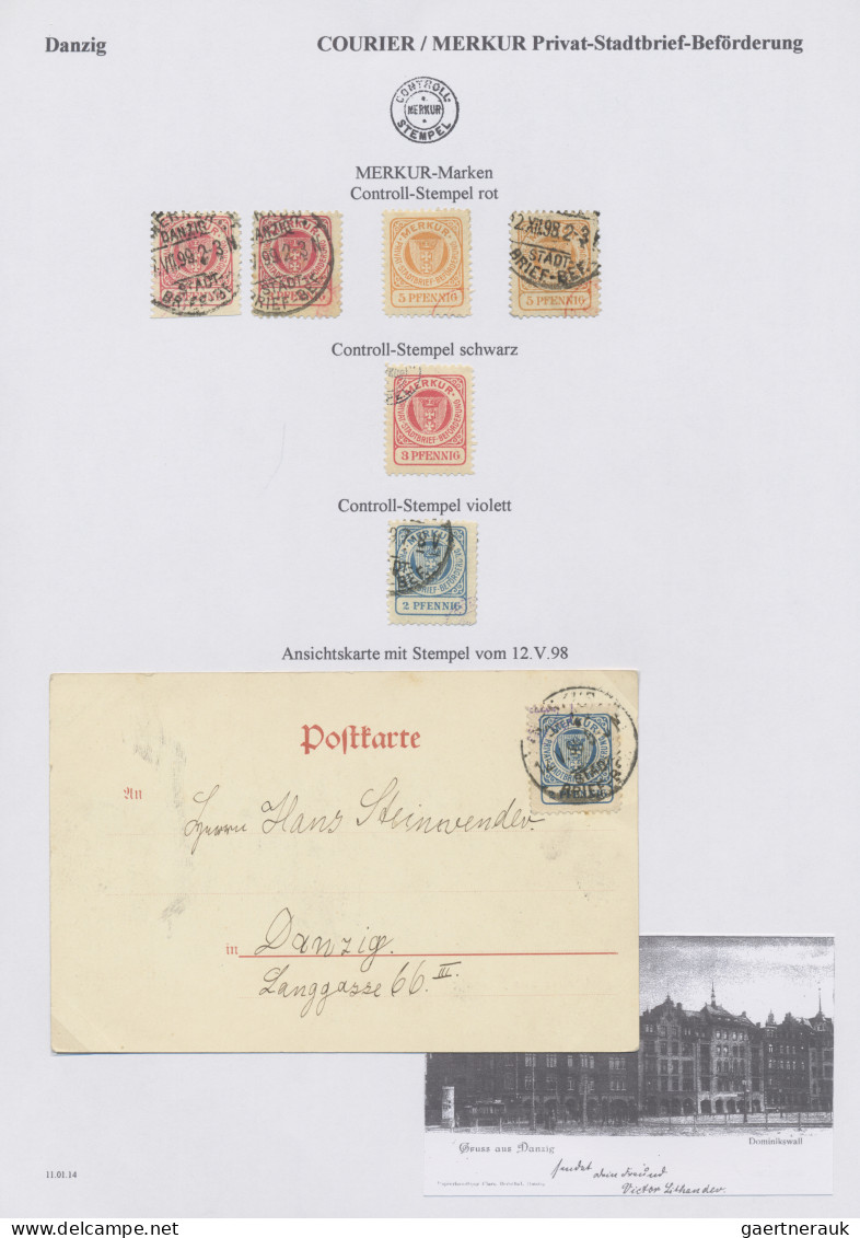 Deutsches Reich - Privatpost (Stadtpost): 1886/1900 "Danzig - Privatpost": Umfan