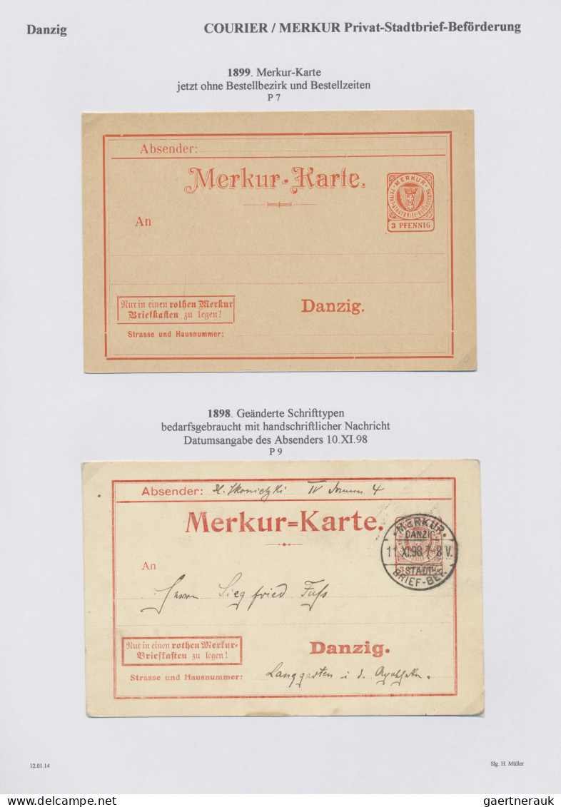 Deutsches Reich - Privatpost (Stadtpost): 1886/1900 "Danzig - Privatpost": Umfan