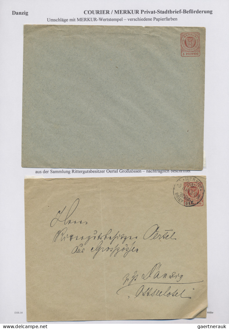 Deutsches Reich - Privatpost (Stadtpost): 1886/1900 "Danzig - Privatpost": Umfan