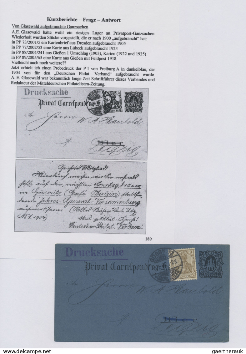 Deutsches Reich - Privatpost (Stadtpost): 1886/1900 "Freiburg I. Br. - Private S - Postes Privées & Locales