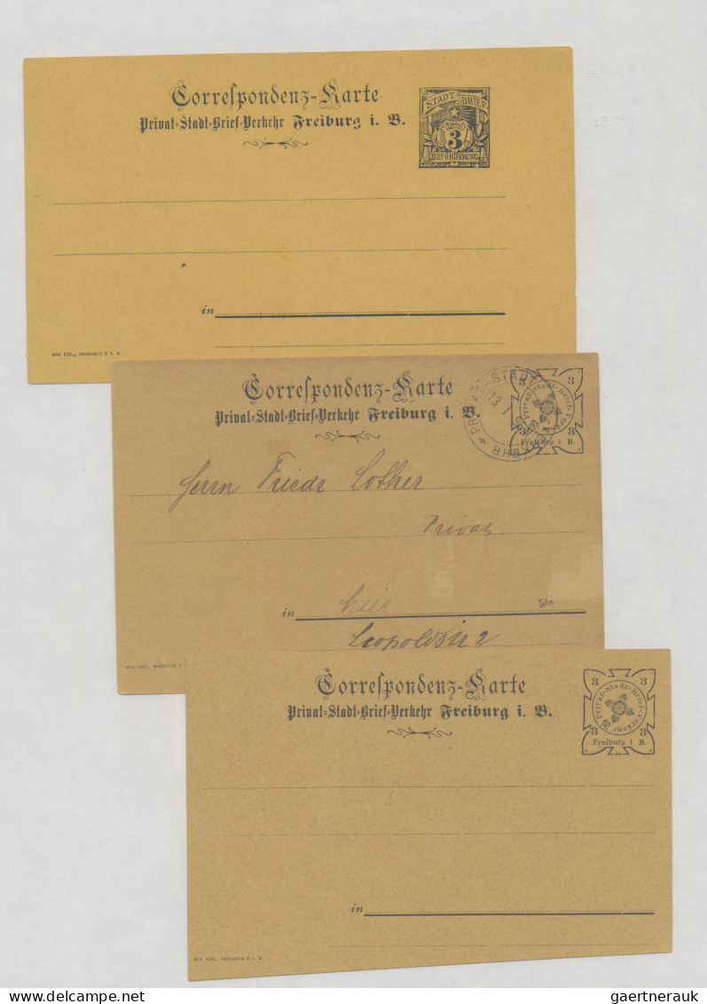 Deutsches Reich - Privatpost (Stadtpost): 1886/1900 "Freiburg i. Br. - Private S